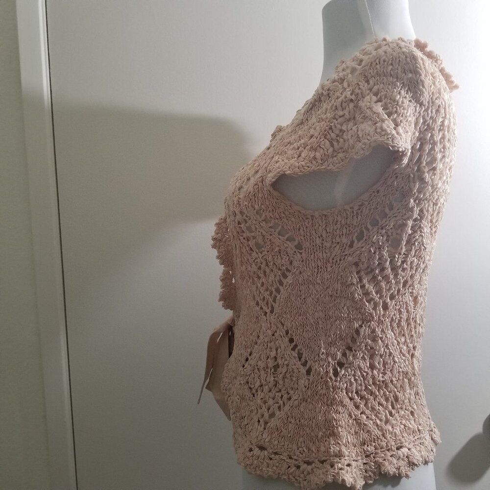 Bebe Brand Top with front bow in pink Size S - Picture 2 of 10